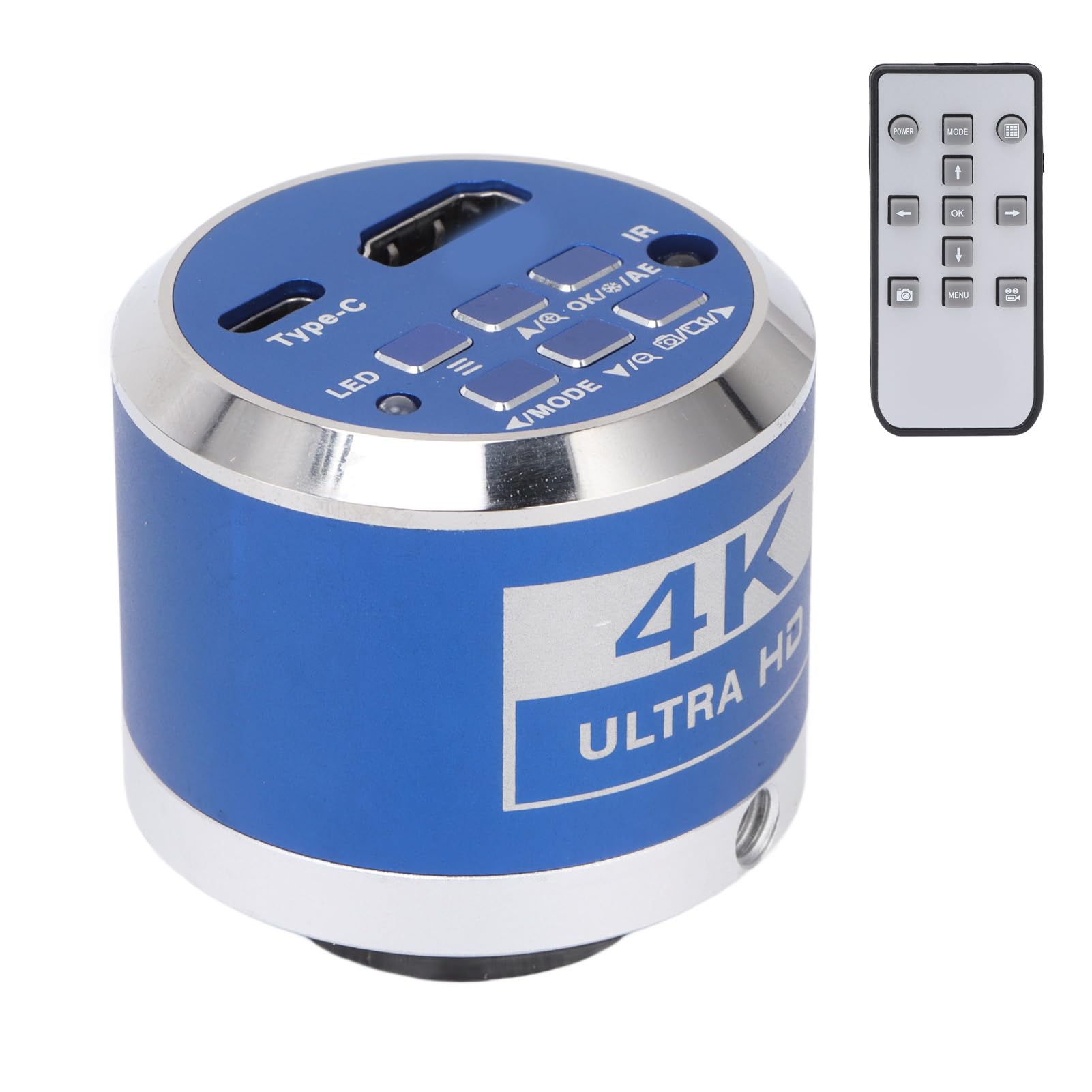 Cámara Industrial Digital, Cámara de Microscopio de Video 4K Entrada de 100‑240 V Interfaz Multimedia de Alta Definición Operación Fácil Sensor IMX334 para Uso Industrial(Enchufe de la UE)