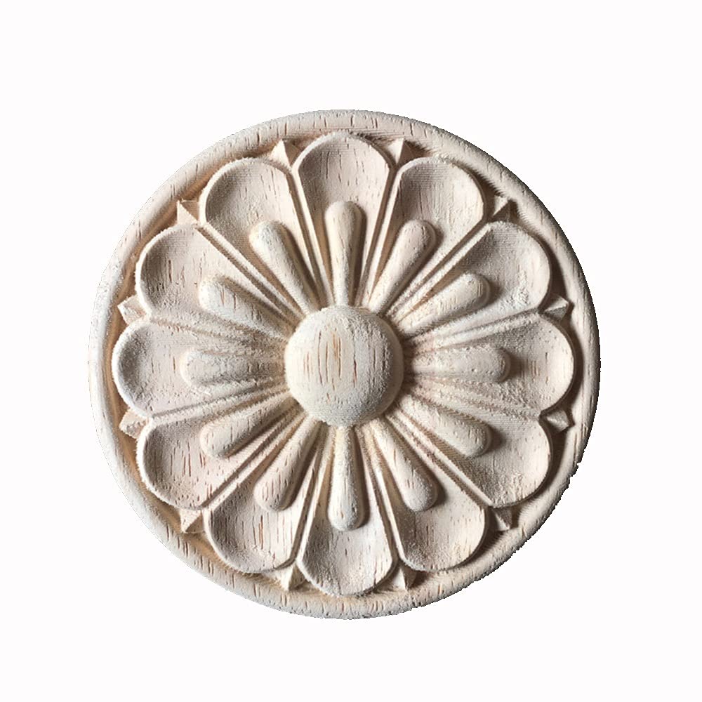 Apliques de madera tallada de roble de 30 cm para decorar muebles de lujo con elegancia clásica