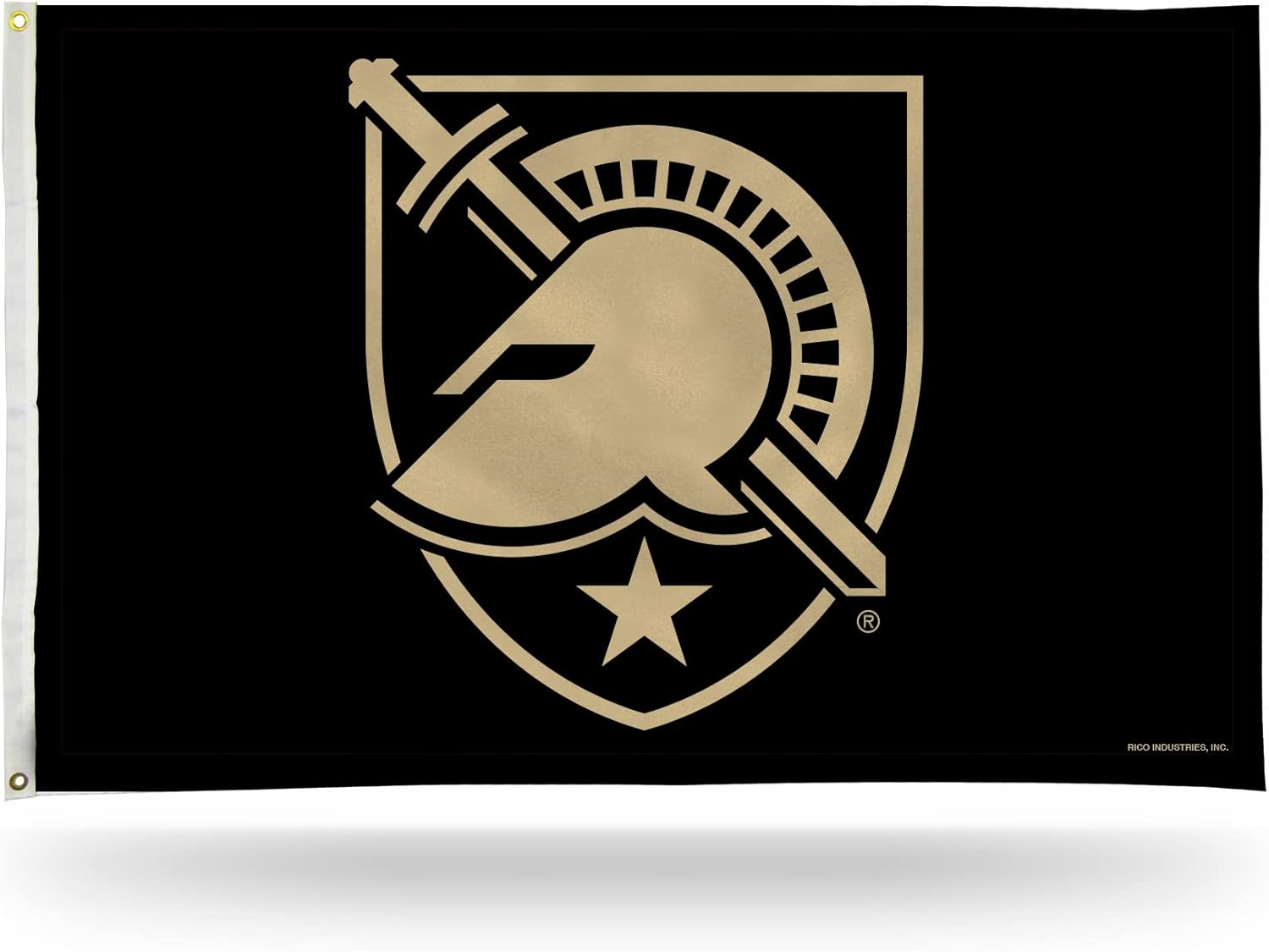 Rico Industries NCAA Army West Point Black Knights Black 3' x 5' Banner Flag Single Sided - Indoor or Outdoor - Home Décor