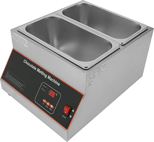 Miniatura 2 de 2 Pot Commercial Chocolate Melting Pot, 12 KG26.4 LBS Chocolate Melting Pot with 32-203F Temperature Adjustable Electric Chocolate Melter with Lid