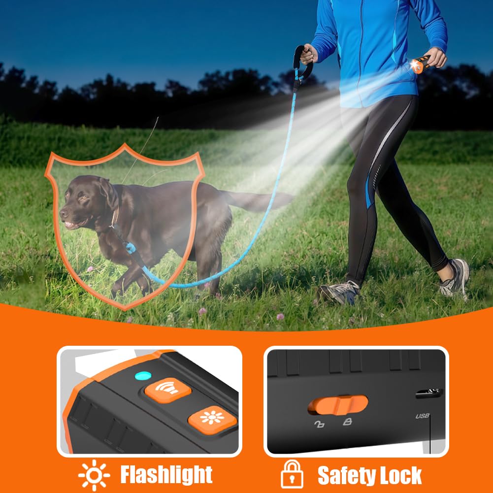 Dispositivo Antiladridos para Perros, con 3Modos Emisores Ultrasónicos Alcance 10 Metros Recargable Recargable Detener Ladridos Múltiples Ultrasonico Ahuyentar Ladridos de Perros Ahuyentador