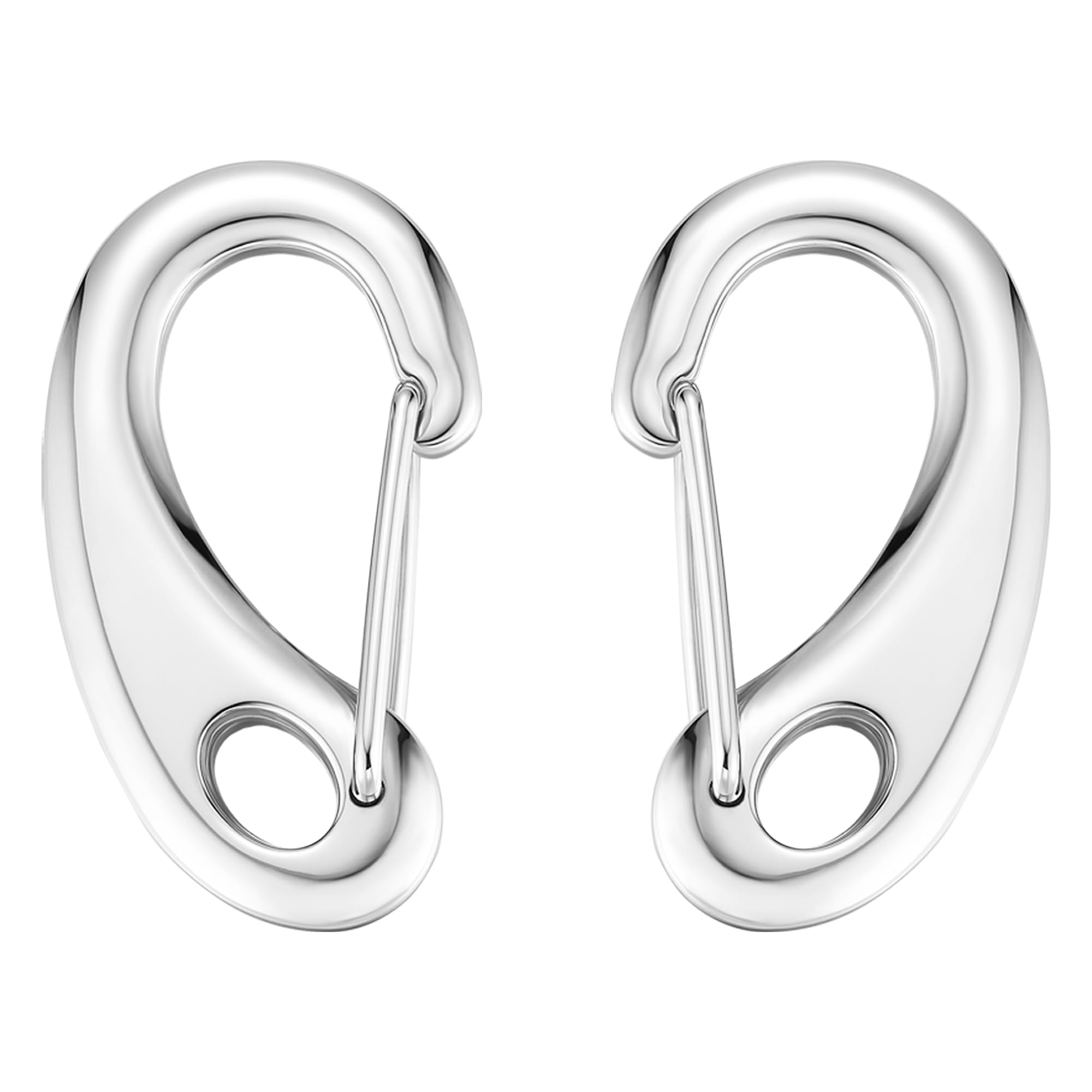 STEEL HAWK Carabiners 2 Packs of 2.75”, Stainless Steel Clips Marine Grade for Ropes, Keychain, Dog Leash, and Hiking