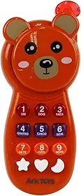 Celular Infantil Musical com Luz Abre o Visor, Brinquedo Infantil Interativo Premium, Felix Magazine (Ursinho)