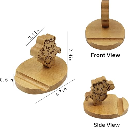 Miniatura 9 de Lindo ciervo soporte de teléfono celular Soporte de escritorio de madera para teléfono inteligente para todos los teléfonos móviles Animal teléfono