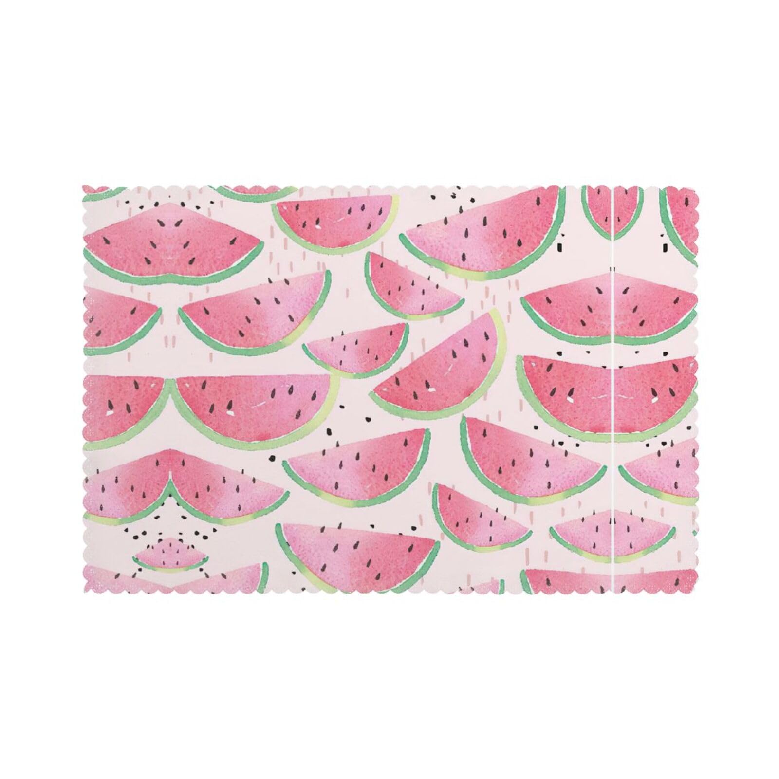 Set de table pastèque anti-tache lavable pour protéger la cuisine