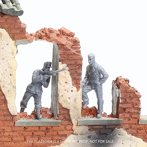 Miniatura 6 de ViiKONDO Conjunto militar para hombres del ejército, tanque del ejército alemán, juguete soldado en la Segunda Guerra Mundial con 18 posturas, juego