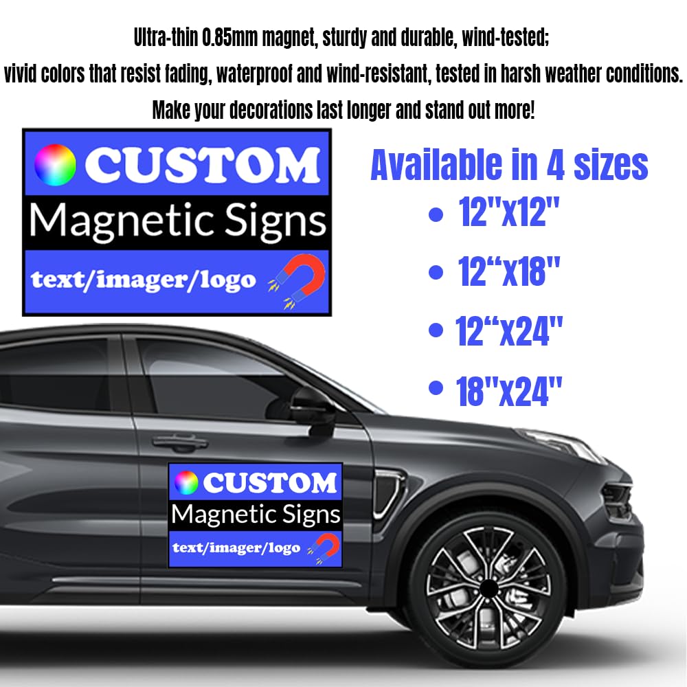 Custom Car Magnet No Minimum Custom Car Magnets Vehicle Magnets Logo ...