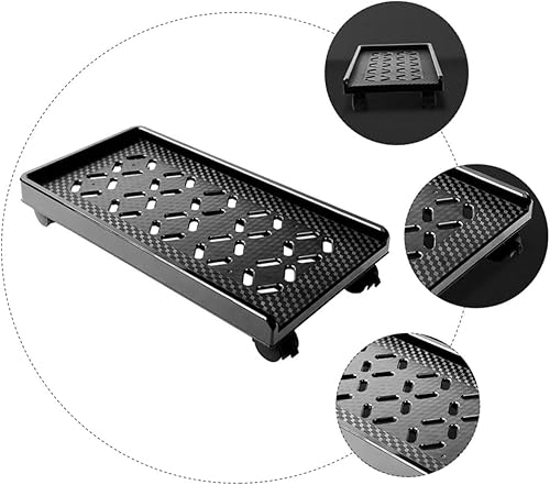 Miniatura 8 de COOPHYA Base de computadora con ruedas, soporte de computadora para torre de escritorio, soporte de polea de CPU, carrito de computadora, soporte de