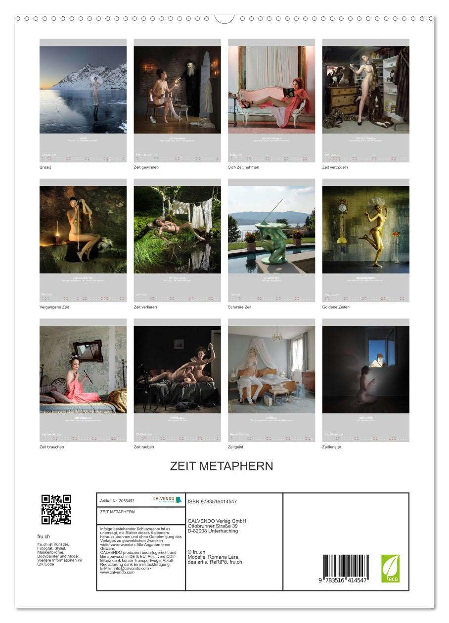 ZEIT METAPHERN (hochwertiger Premium Wandkalender 2026 DIN A2 hoch), Kunstdruck in Hochglanz: Ein philosophischer Kalender über die Zeit (CALVENDO Erotik)