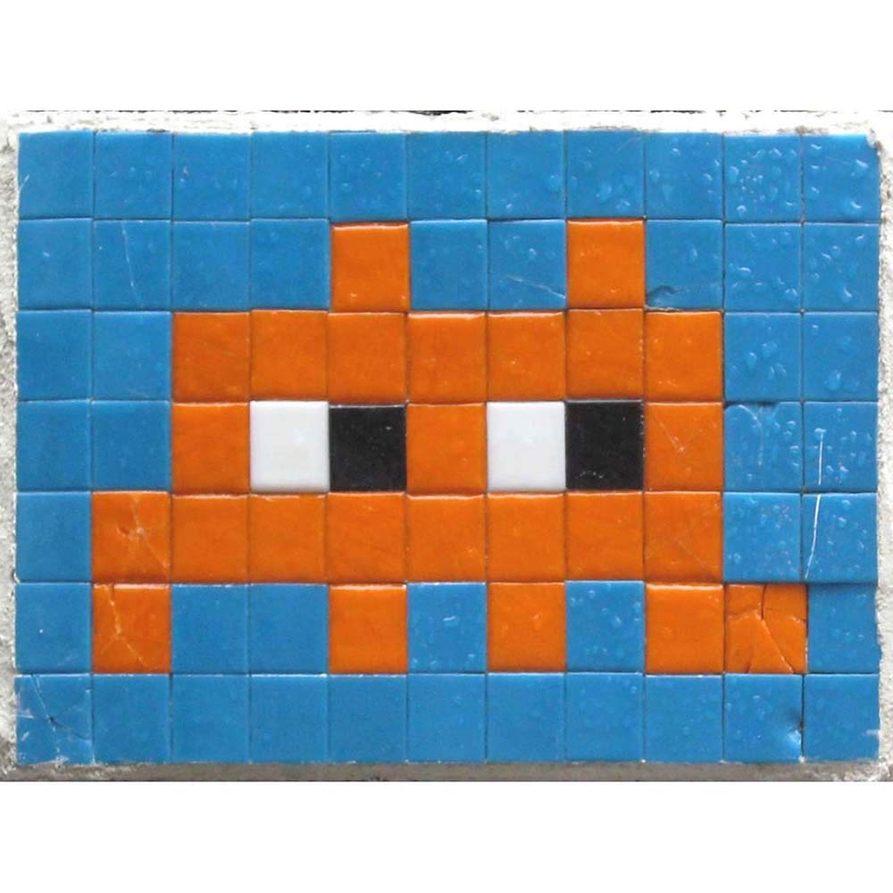 Póster de monstruo pixel para decoración de pared retro, ideal como regalo original de Space Vader