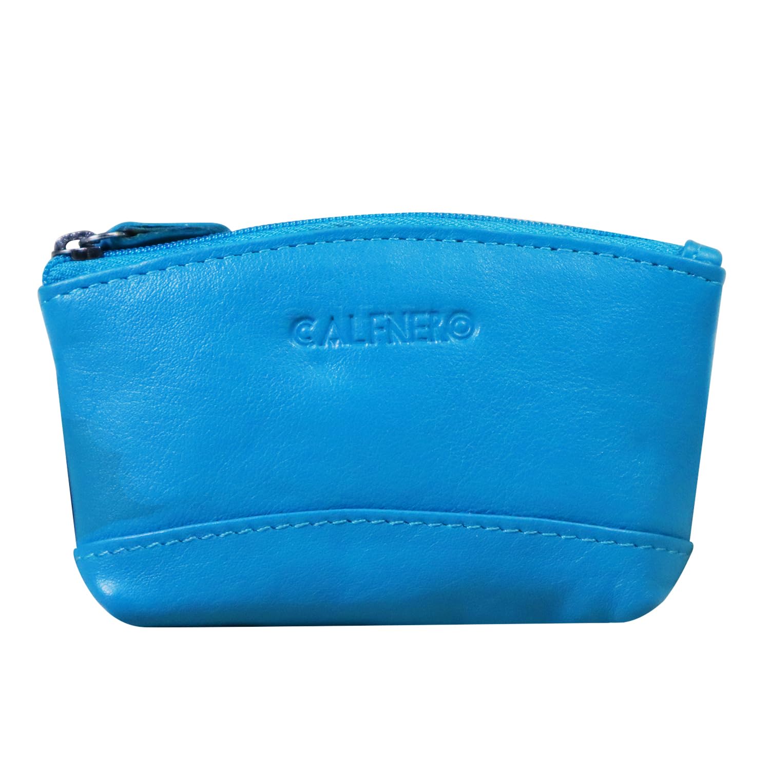 Genuine Leather Key Case Cum Coin Purse-Key & Coin Holder with with one Zip and Two Slip Pocket-Leather Key Case by Calfnero (Tork)-image-27