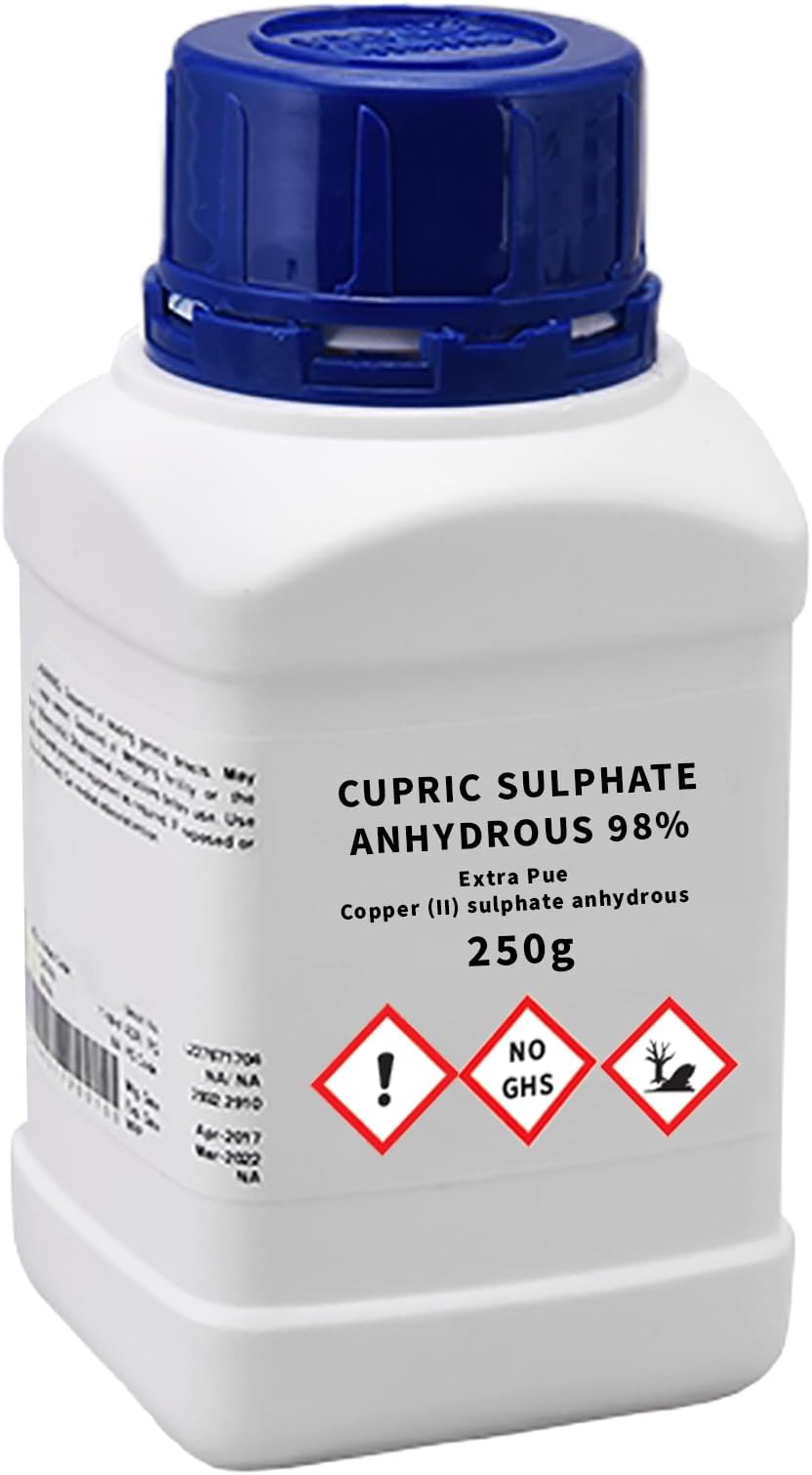 250g CUPRIC SULPHATE ANHYDROUS Extra Pure CuSO4 Copper sulphate anhydrous