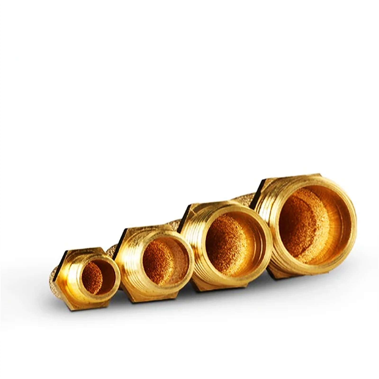 Silencieux pneumatiques，Muffler ，Silencieux Silencieux d'échappement pneumatique en laiton, raccord de réduction de filtre antibruit, silencieux plat/long en cuivre(BSLM-M5,Half copper iron)