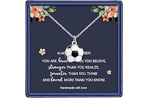 Unique Soccer Gifts: Soccer Ball Charm Necklace for Teen Girls Women Soccer Players Football Lover
