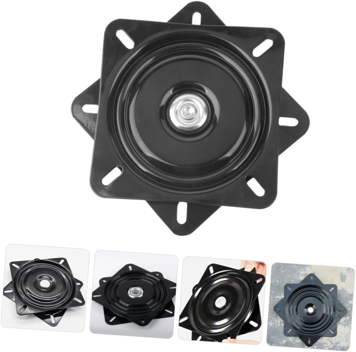 Swivel Plate for Furniture Office Chair Replacement Parts 360-Degree Rotating Base Sturdy Steel Mechanism for Recliner Chairs and Bar Stools