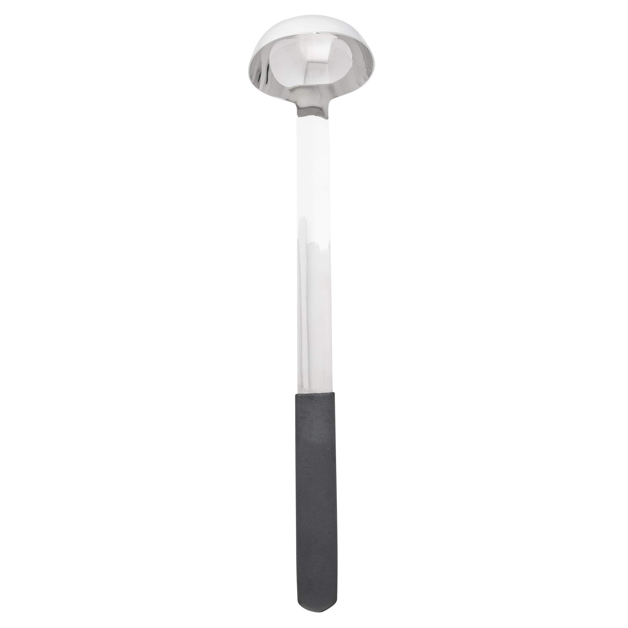 Ladle, 2 oz., 2-7/8" x 2-1/2" x 12-5/8", dishwasher safe, black handle, 18-0 stainless steel by Tablecraft – 60.0 milliliters, Stainless Steel (18-0), Black, Model AM5312BK