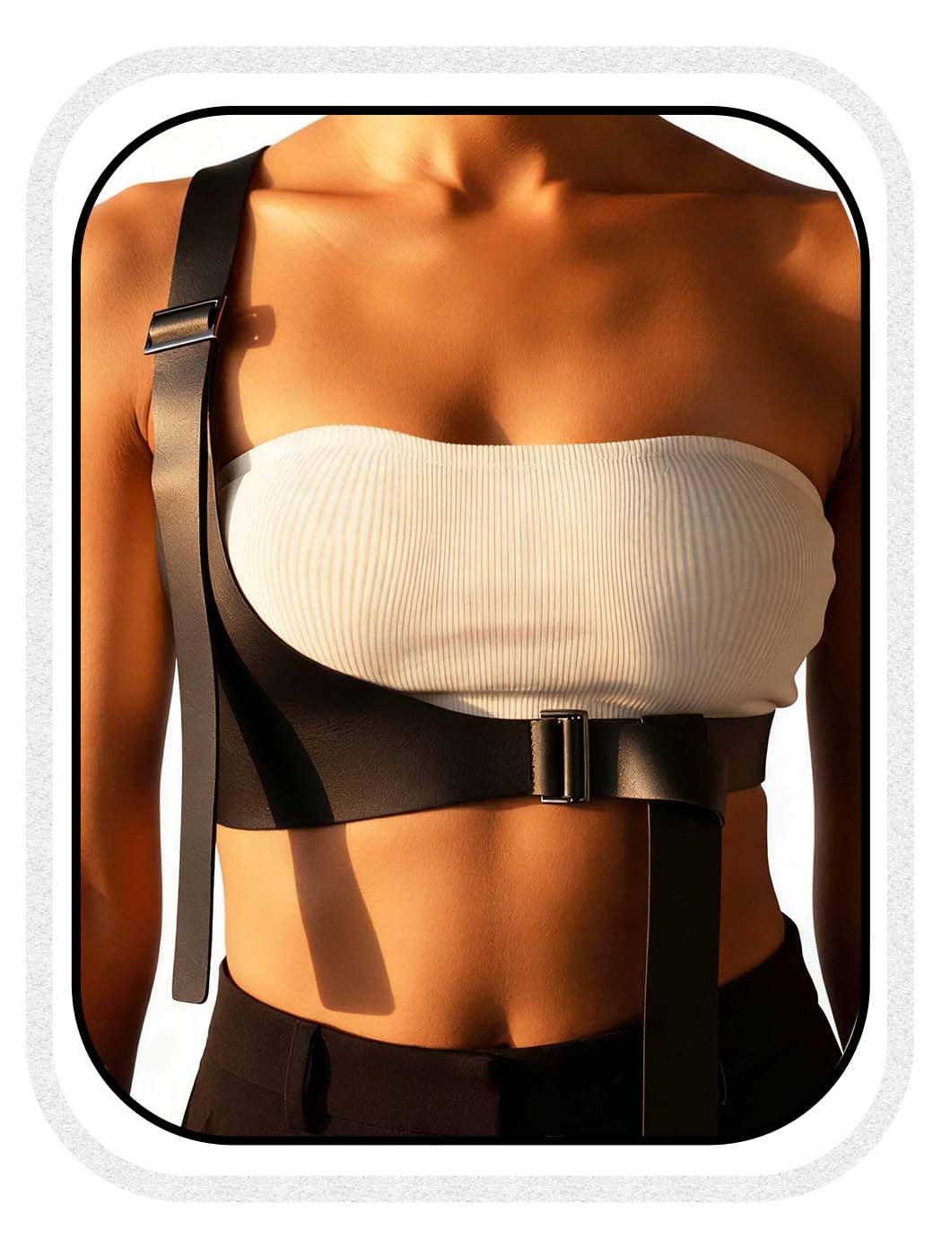 COSYDAYS Punk Leather Harness Belt Black Leather Body Harness Plus Size for Women