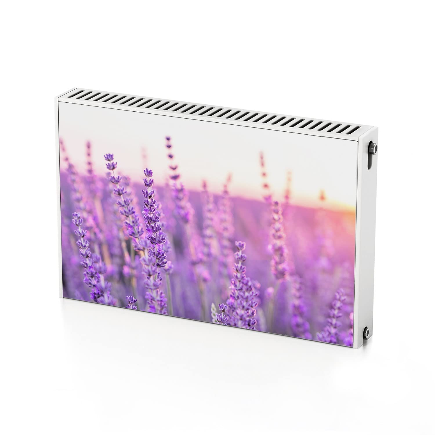 Aimant de radiateur 90x60 cm lavande pour cacher un chauffage usé sans outils ni travaux