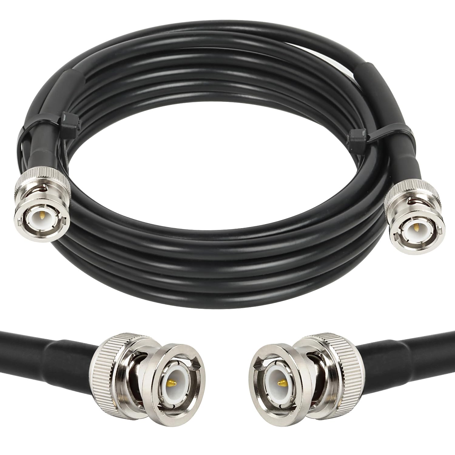 Cable BNC coaxial RG58 de 50 ohmios para radios RF y extensión de antenas 7