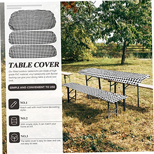 Housse de table de pique-nique élastique imperméable nappe camping - 3