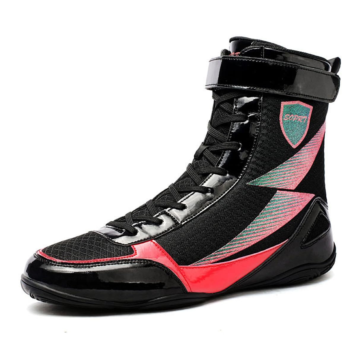 Chaussures De Lutte À Haute Adhérence pour Boxe, Powerlifting, Haltérophilie Et Musculation - Chaussures De Sport Légères À Semelle Antidérapante Et Montantes
