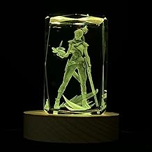 SUPIA Valorant 3D Crystal Figure - Agent Jett - RGBW 16 Colorful LED Lighting Stand with Laser Engraved Crystal Figure. Valorant Gift, Gaming Accessories for Gamer. Decoration for Gaming Desk.