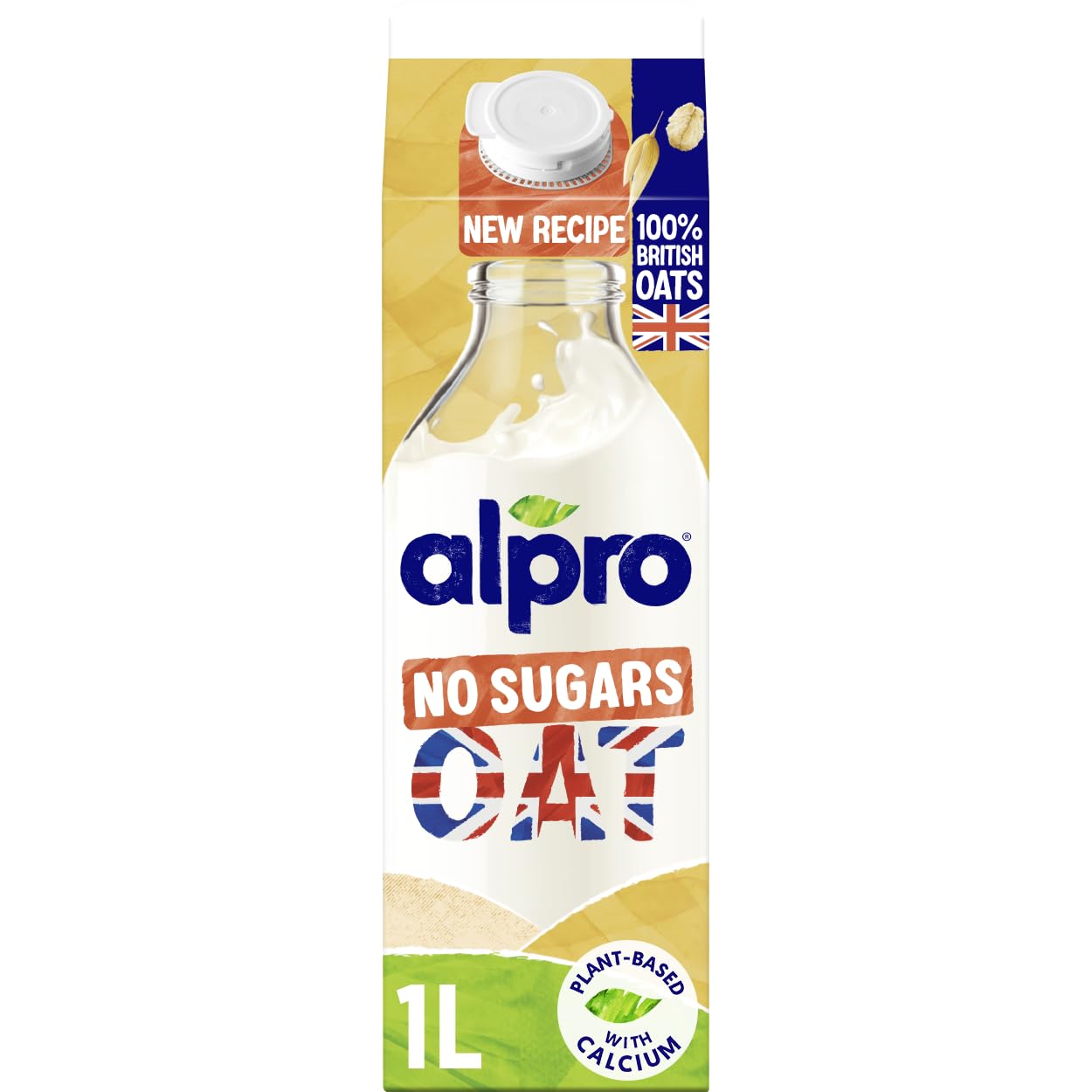 AlproOat No Sugars Plant-Based Chilled Drink, Vegan And Dairy Free, 1 Litre