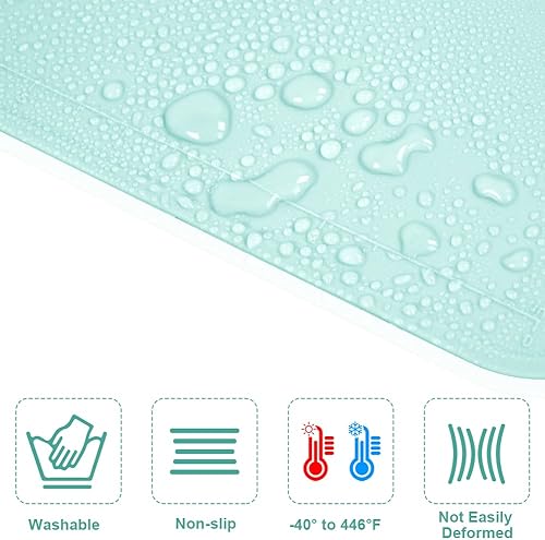 Vista 15 de OSDUE Tapete de pintura de silicona, 20 x 16 pulgadas, tapete de arte con tazas de silicona para manualidades, tapetes gruesos y grandes para Rosa