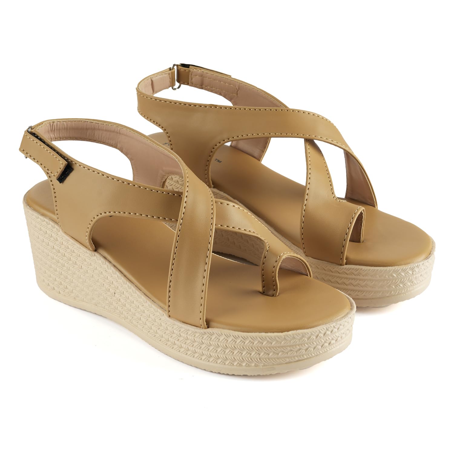 MOSAC Women/Girls Stylish Casual Comfortable Wedges Platform Heel Sandal FOR Women & Girls (Beige, 5) (B0CK4WR5WH) Amazon Price History, Amazon Price Tracker