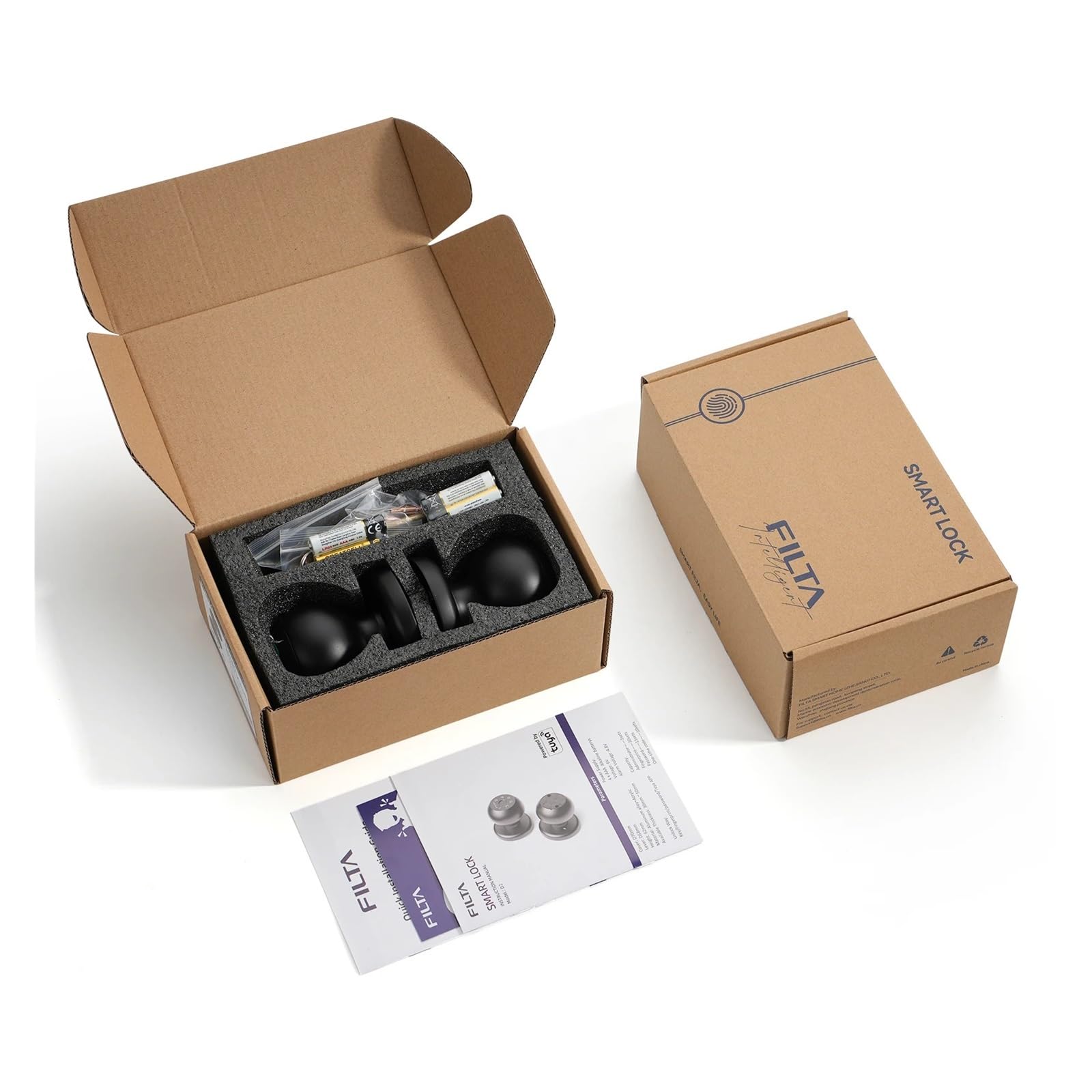 Smart Lock Cerradura de puerta de entrada sin llave, código de acceso de huellas dactilares, control de aplicación, teclado electrónico, cerradura de cerrojo para puerta interior