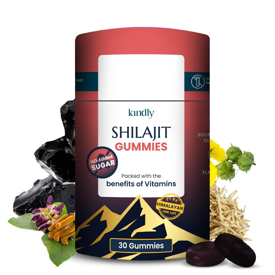 Kindly Health Pure Original Himalayan Shilajit/Shilajeet Gummies for Strength, Stamina & Energy| Immunity Booster with Gokshura and Vitamins| No Added Sugar |Natural Berry Flavour| (30 gummies) (B0CYTCD1YV) Amazon Price History, Amazon Price Tracker