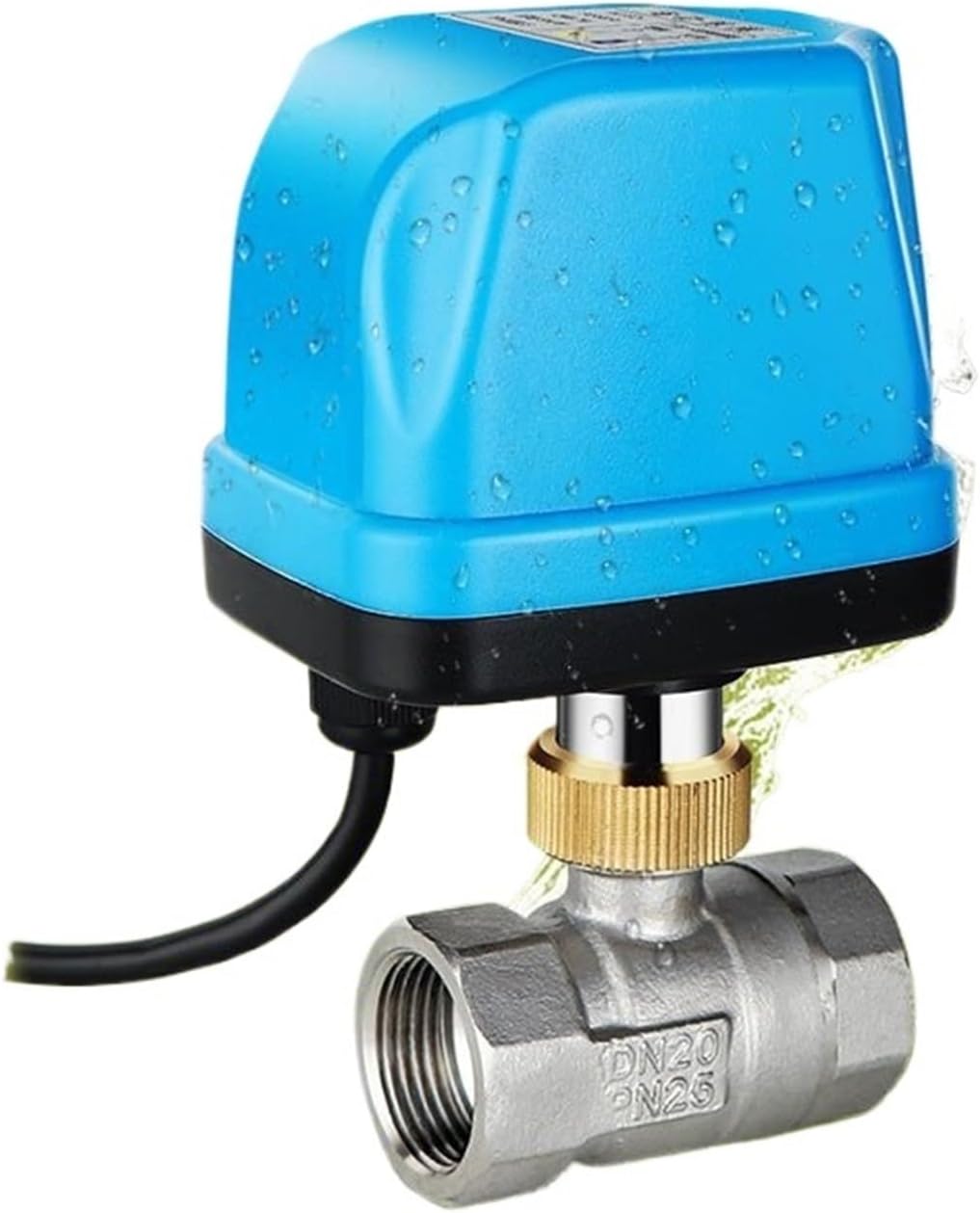 1pcs AC220V DC12V-24V Electric Thread Stainless Steel Ball Valve 2-control 3-wire Solenoid Water Valve Actuator, DN15/20/25/32/40/50(DN50,AC220V_2-WAY)