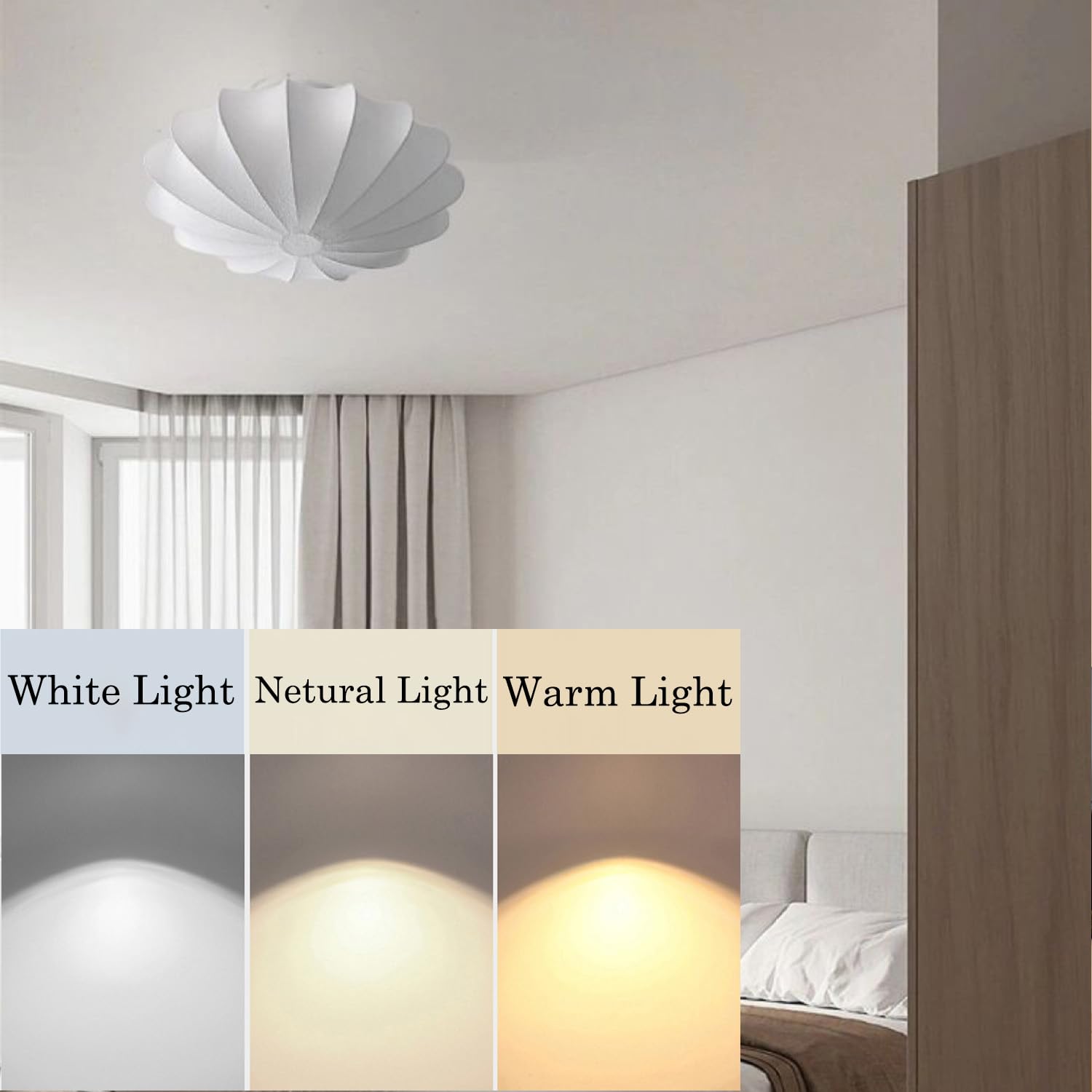 Amazon.com: MIXL-19.68 Inch Drum Ceiling Light,Wabi-Sabi Flush