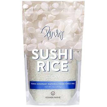Sushi Rice 16 oz - White Sticky Short Grain - Vegan, Non-GMO, made in USA - Sushi, Rice Ball, and everyday Japanese dishes - Resealable Packaging