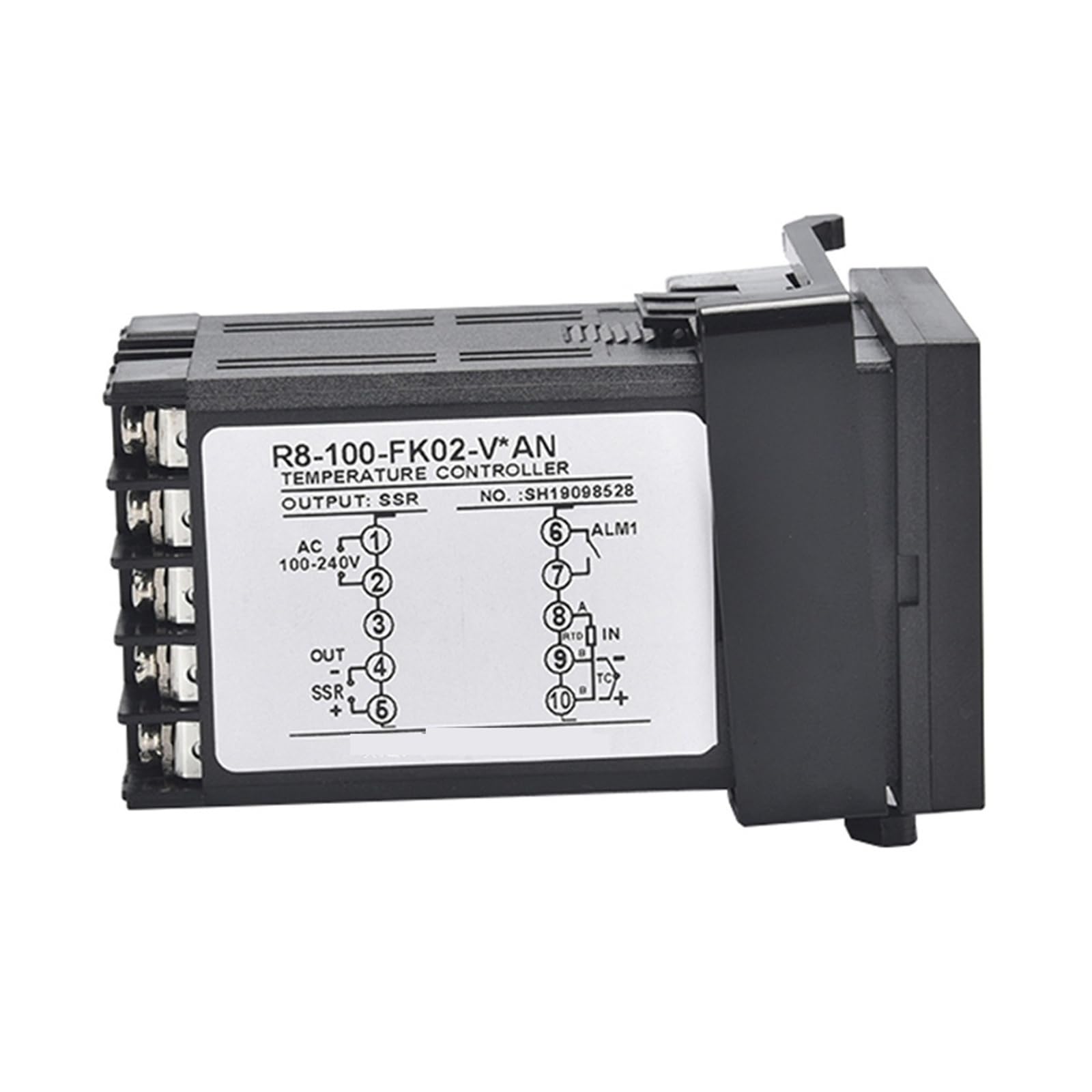 Programowalny regulator temperatury PID R8-100, uniwersalne wejście K/J/PT100, SSR i wyjście przekaźnikowe, AC 220 V, 0 ~ 1300 ℃ cyfrowy termostat 1 szt(48x96mm)