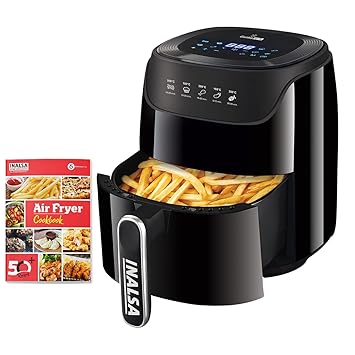 INALSA Air Fryer Digital 4.2L Gourmia Digital-1400W with Smart AirCrisp Technology|8-Preset Menu,Touch Co
