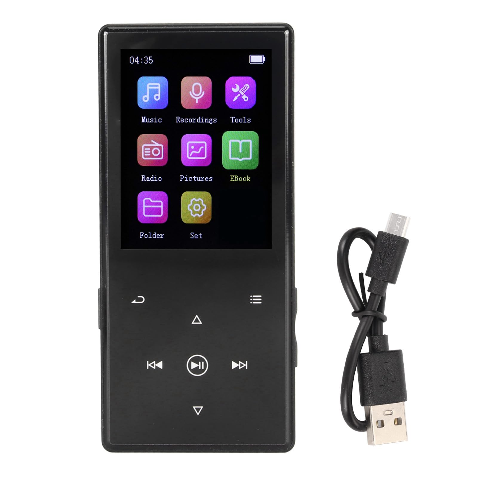 Lettore Musicale MP3, Lettore MP4 Multifunzione con Cancellazione del Rumore Suono HiFi Senza Perdita per Camminare Tutti i Giorni (32 GB)