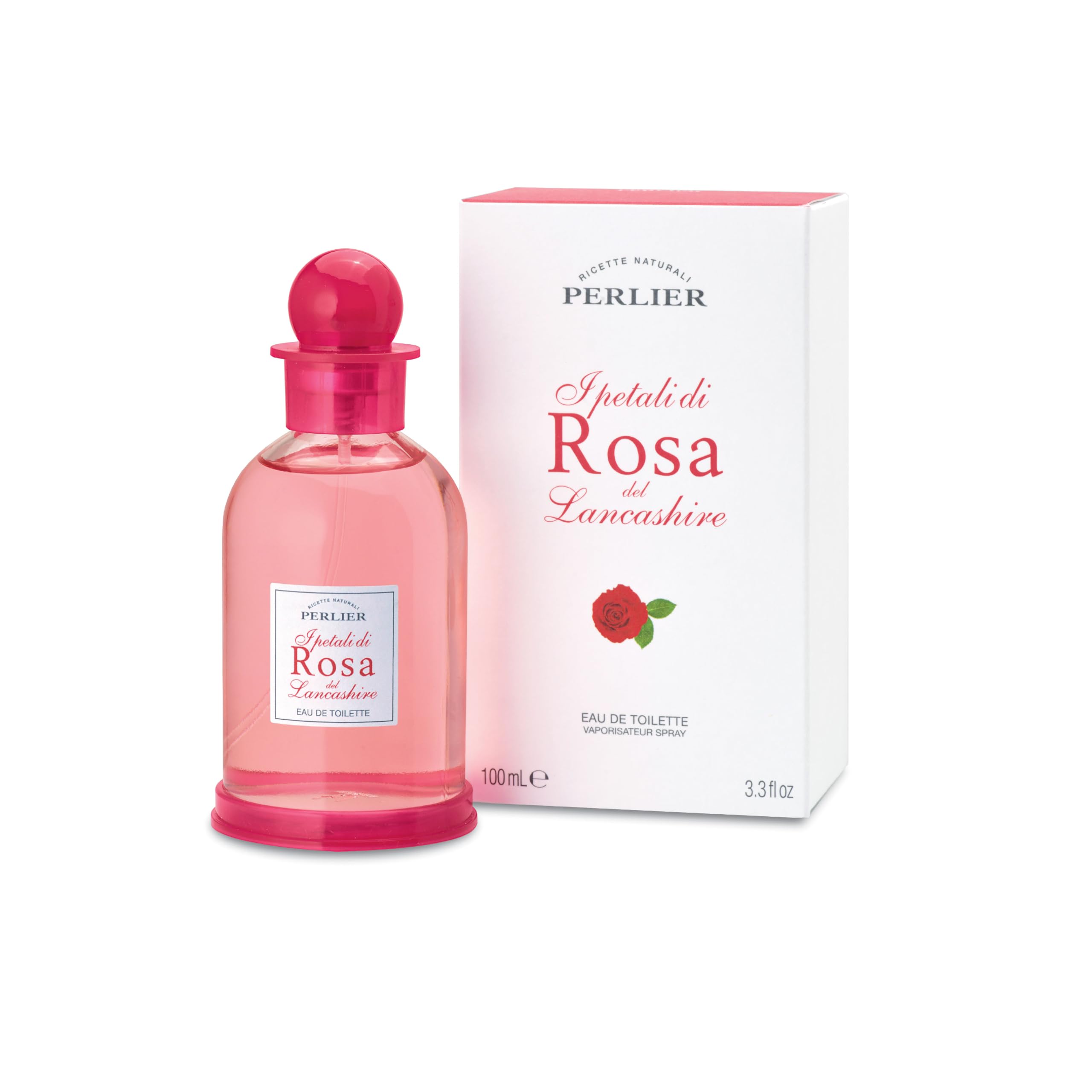 Perlier, Profumo Rosa del Lancashire Eau de Toilette 100 ml, Fragranza Floreale Avvolgente con il profumo della Rosa Inglese