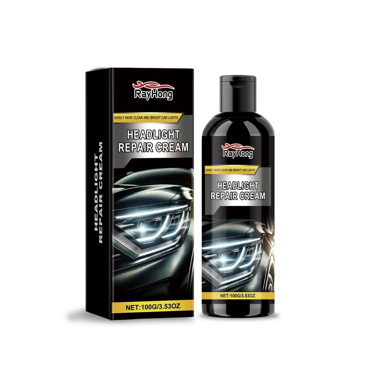 Headlight Restoration Kit, Car Headlight Cleaner, Clear, 100ml, Professional Results