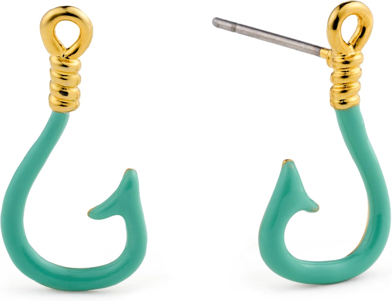Fishing Hook Earrings for Women | Fishing Jewelry Gifts in 18k Gold & Enamel Colors