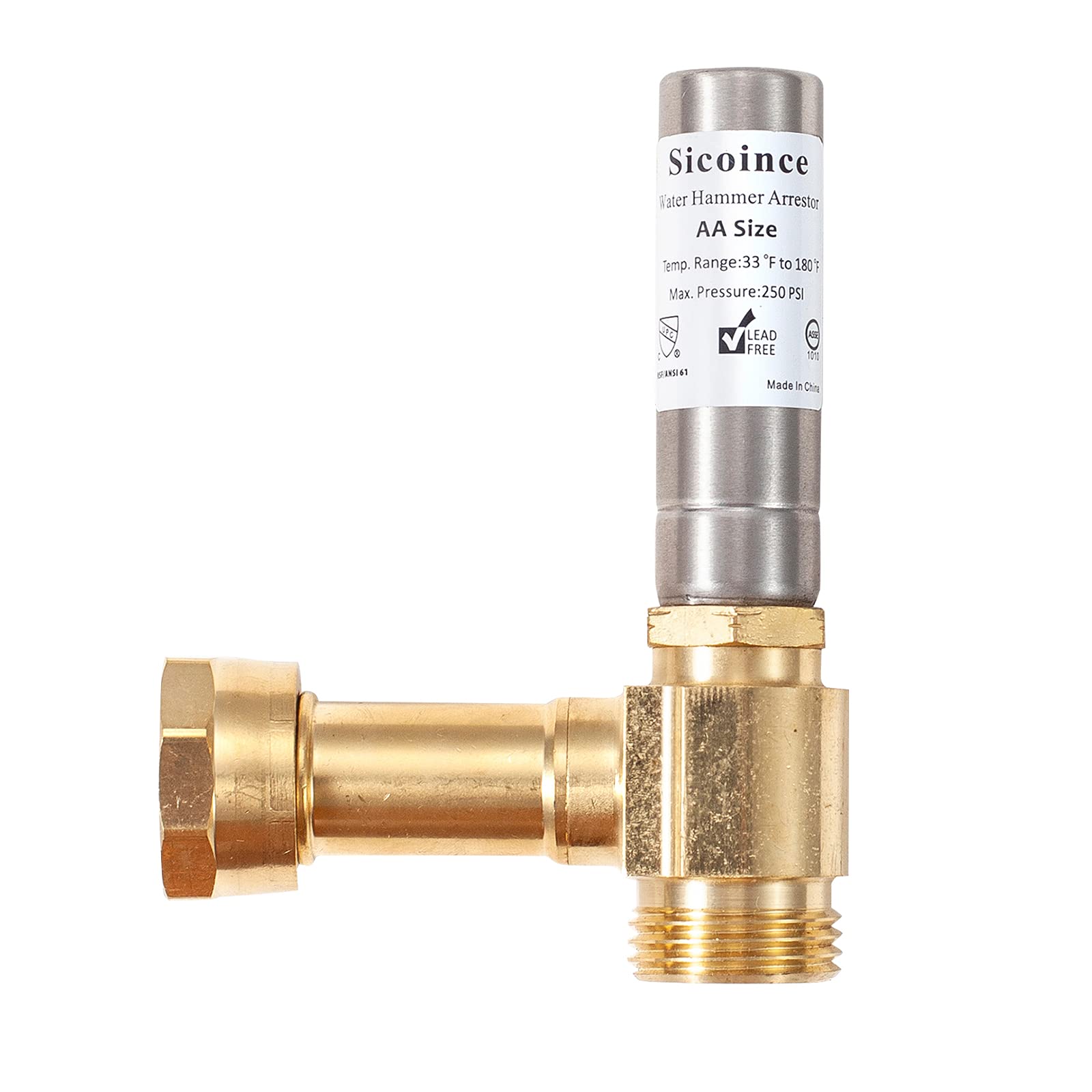 sicoince Water Hammer Arrestor Washing Machine 3/4 Inch, Stop Hammering