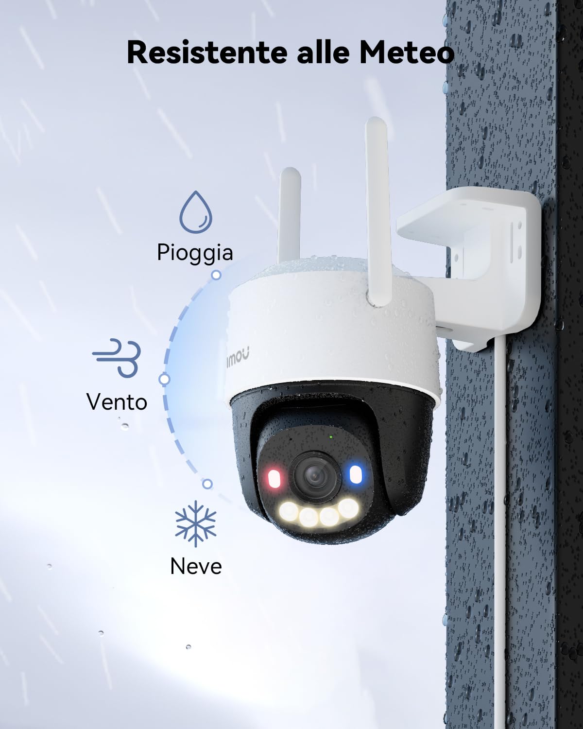 Imou 4K PoE Telecamera Wi-Fi Esterno, Telecamera Esterna, Modalità Privata | 2,4g, Visione Notturna a Colori, Rilevamento Umano/Veicoli/Animali, Allarme con Sirena/Faretto, Audio Bidirezionale,