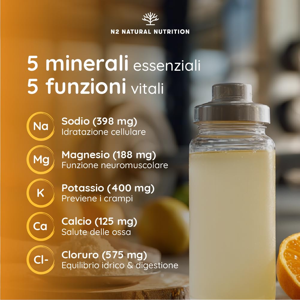 L-Carnitina 2000 150 Capsule + Elettroliti Senza Zucchero + Creatina Monoidrato con Collagene Multi Tipo 70 Dosi. N2 Natural Nutrition