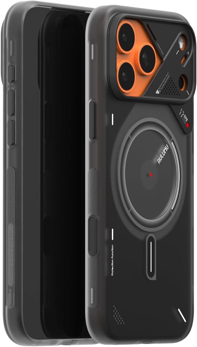 Aulumu A17 for iPhone 17 Pro Max Magnetic Thermal Case | CoolHyper | with Camera Control | IMD Technology | Compatible with Magsafe | Touch Translucent Gray iPhone 17 Pro Max Translucent Gray