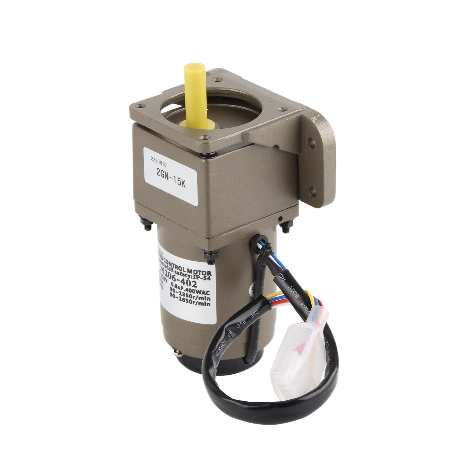 FTVOGUE Motor de Engranajes de CA Motor Asíncrono Monofásico de Metal 220 V 6 W Velocidad Ajustable 140 a 280 RPM de Desaceleración Reversible para Embalaje Equipo Transportador Textil (Relación de