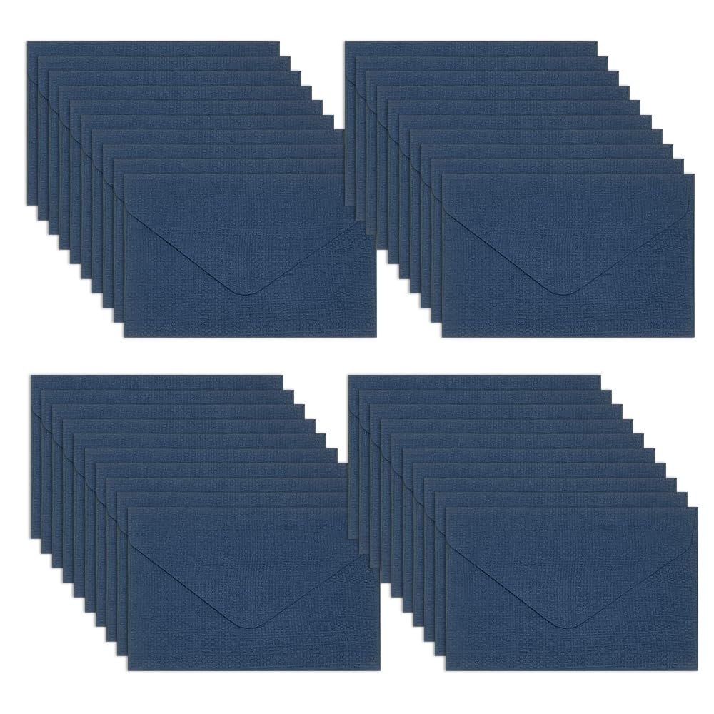 UMCHU 40 Piezas 10.5 * 7cm Sobres Acanalados,solapa puntiaguda sobres estructurados,sobres sin ventana,Para la boda birthday party supplies y invitaciones(Azul oscuro)