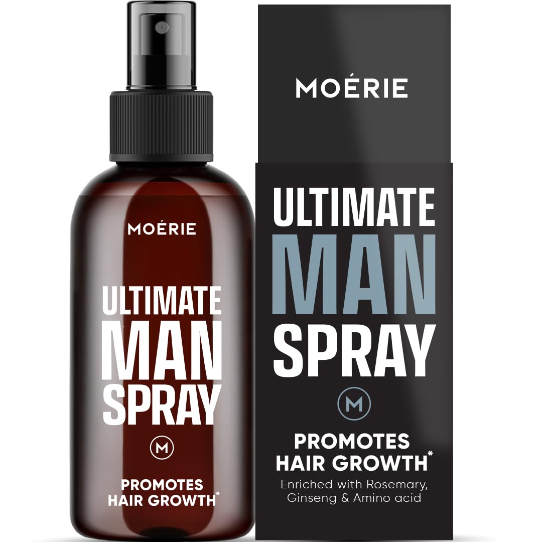 Moerie Ultimate Men Hair Growth Spray, Hair Loss Solution for Men with Biotin and Rosemary, Thickening Serum for Hair Regrowth and Thinning Hair - Ultimate Scalp and Growth Care