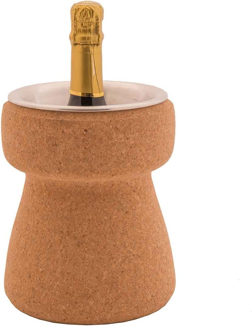 Secchiello portabottiglia in Sughero, Forma Tappo Champagne