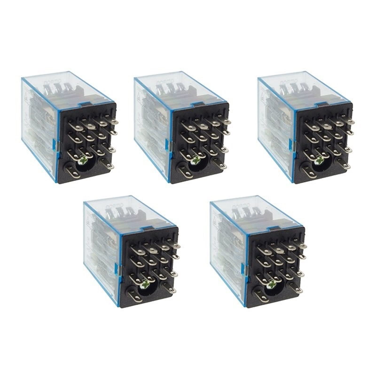 5PCS MY4NJ Generale Piccolo Elettromagnetico DC 12V 24V 36V 48V 110V 220V Relè Relè di Potenza Relè MY4NJ Bobina 4NO 4NC Relè Accessori elettronici(Size:DC 48V)
