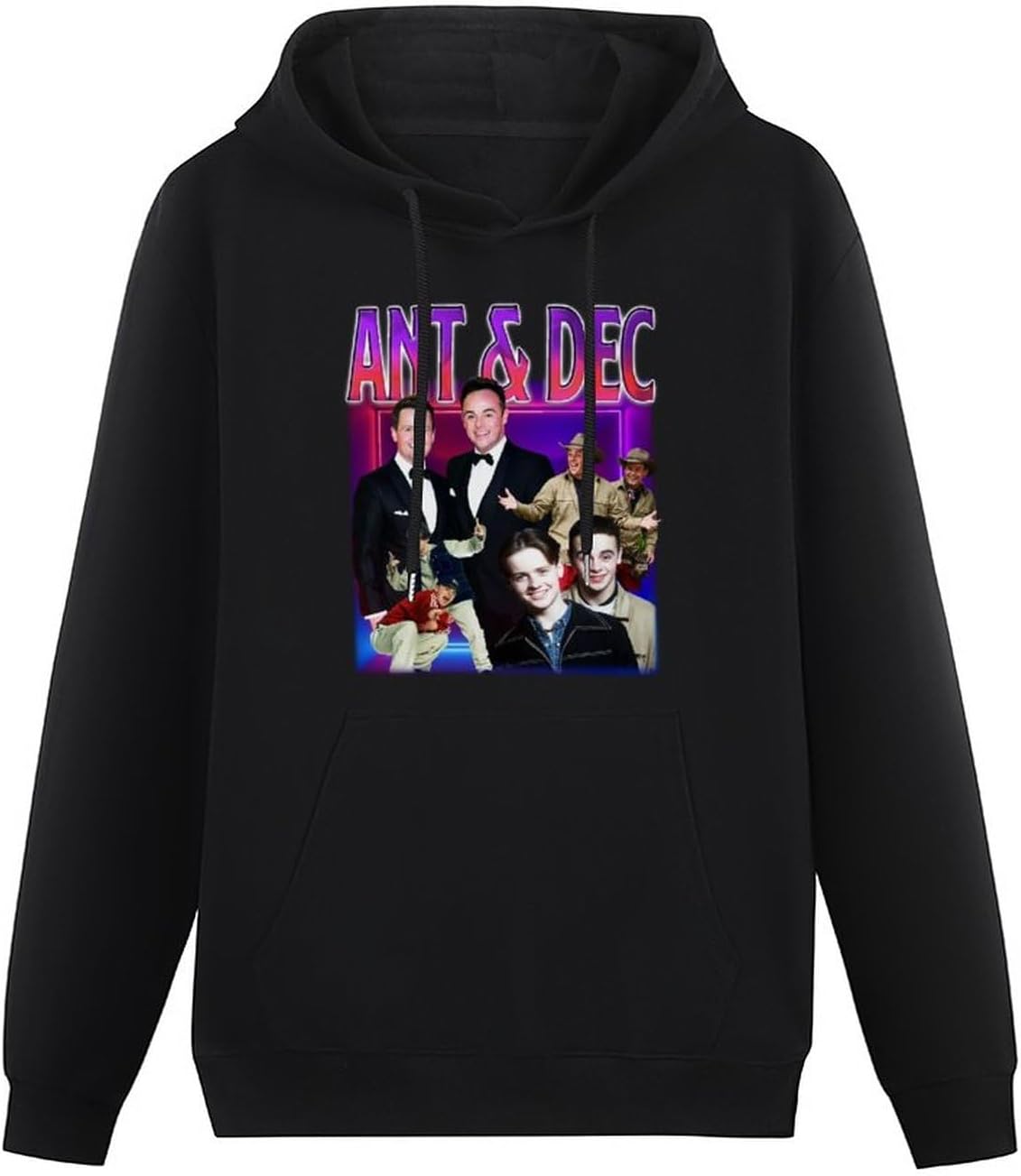 OusHopAnt & Dec Homage Black Men's Hoodie Graphic Sweatshirt